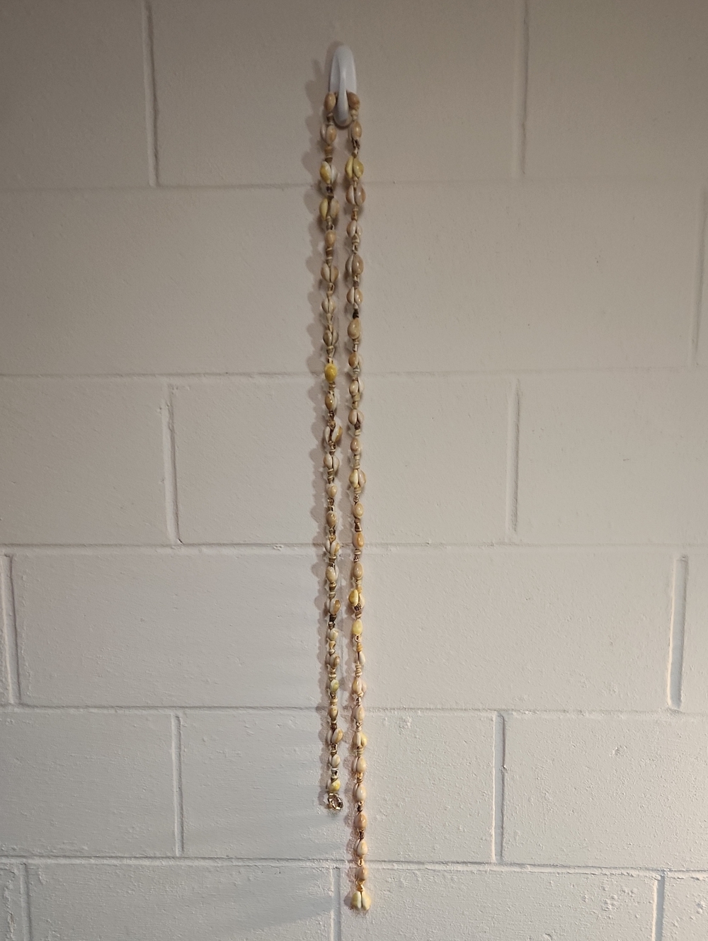 Handmade Beige and Cream Shell Wall Hanging Boho Decor Set Of 9